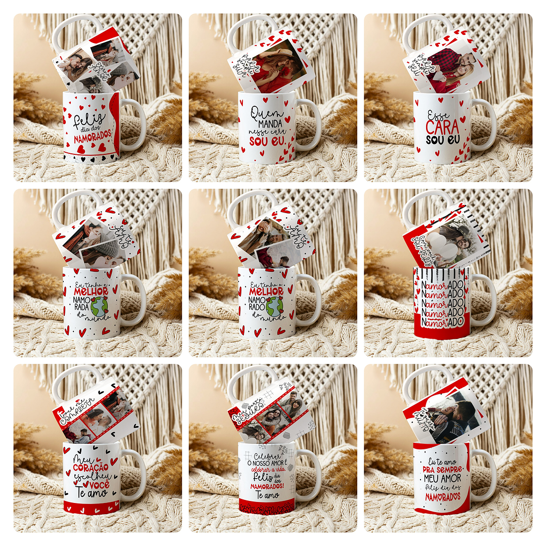 36 Artes para Caneca Azulejo e Almofada Dia Dos Namorados Arquivo Editável 1