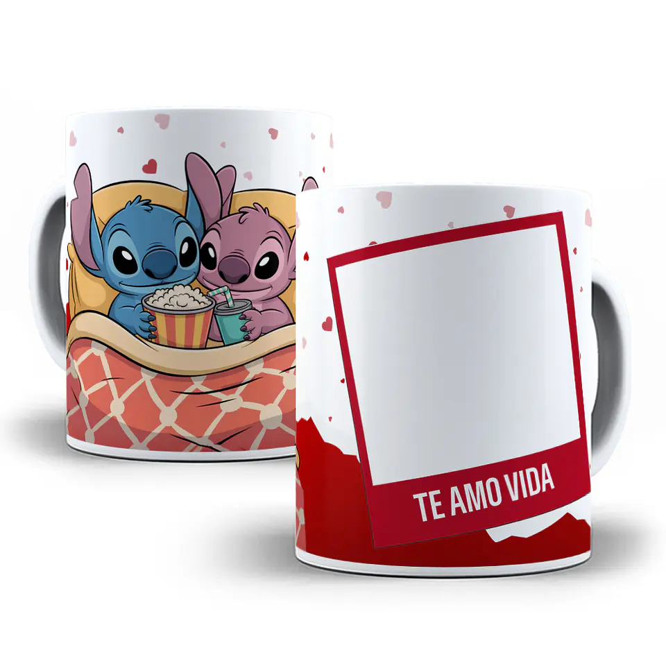 14 Artes para Caneca Dia dos Namorados Stitch Arquivo em Png  2