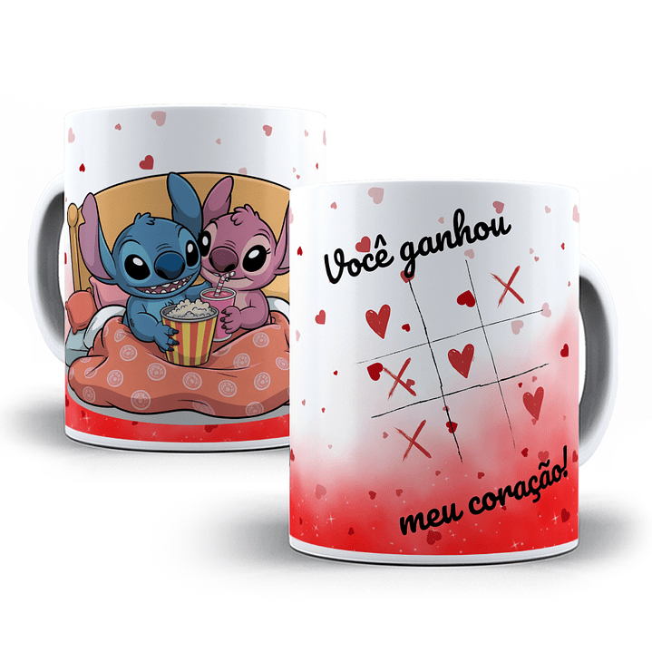 14 Artes para Caneca Dia dos Namorados Stitch Arquivo em Png  5