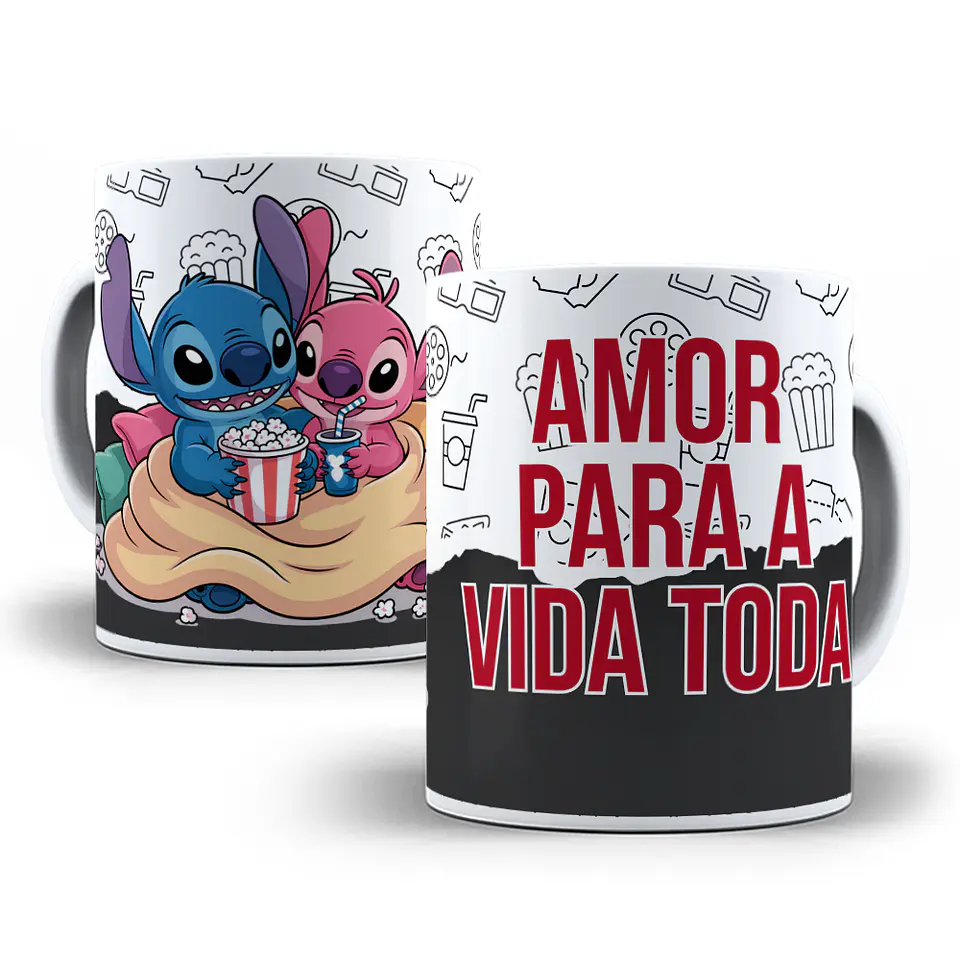 14 Artes para Caneca Dia dos Namorados Stitch Arquivo em Png  12