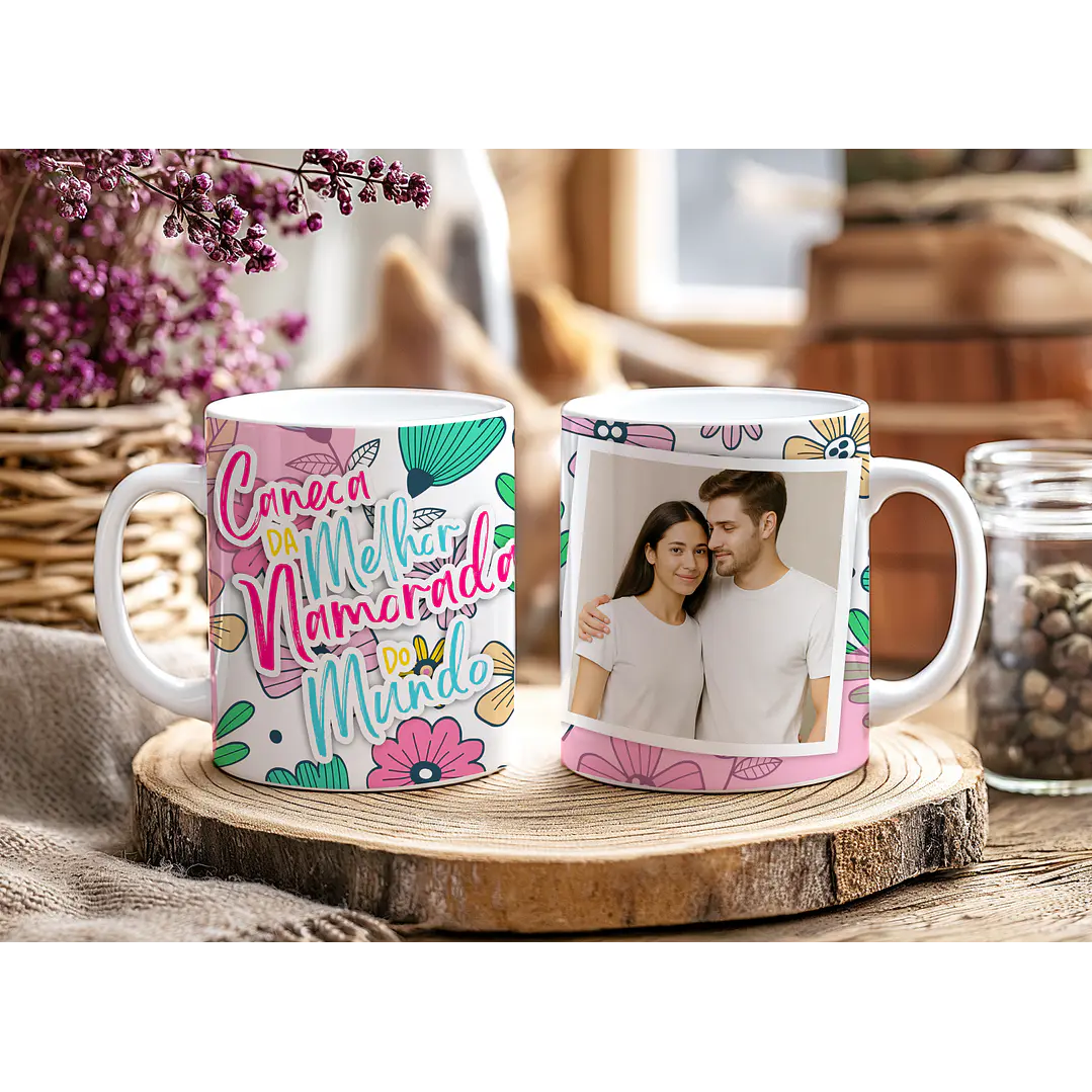 5 Artes para Caneca Dia dos Namorados Melhor Namorada Flórida Arquivo Editável  1