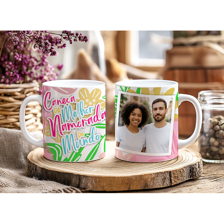 5 Artes para Caneca Dia dos Namorados Melhor Namorada Flórida Arquivo Editável  3