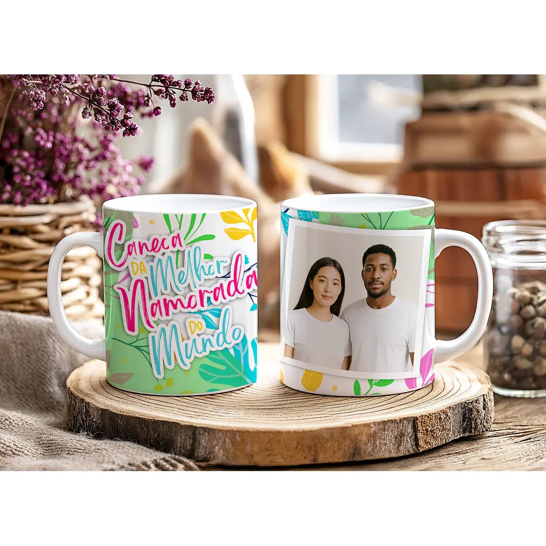 5 Artes para Caneca Dia dos Namorados Melhor Namorada Flórida Arquivo Editável  4