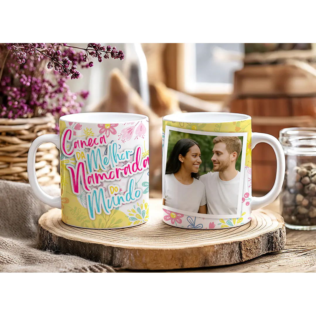 5 Artes para Caneca Dia dos Namorados Melhor Namorada Flórida Arquivo Editável  5