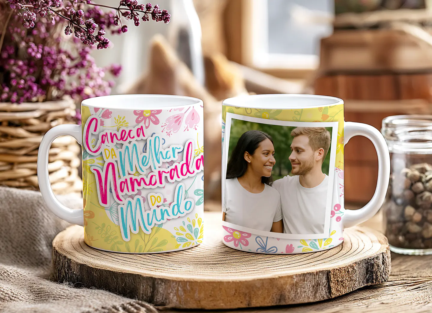 5 Artes para Caneca Dia dos Namorados Melhor Namorada Flórida Arquivo Editável  5