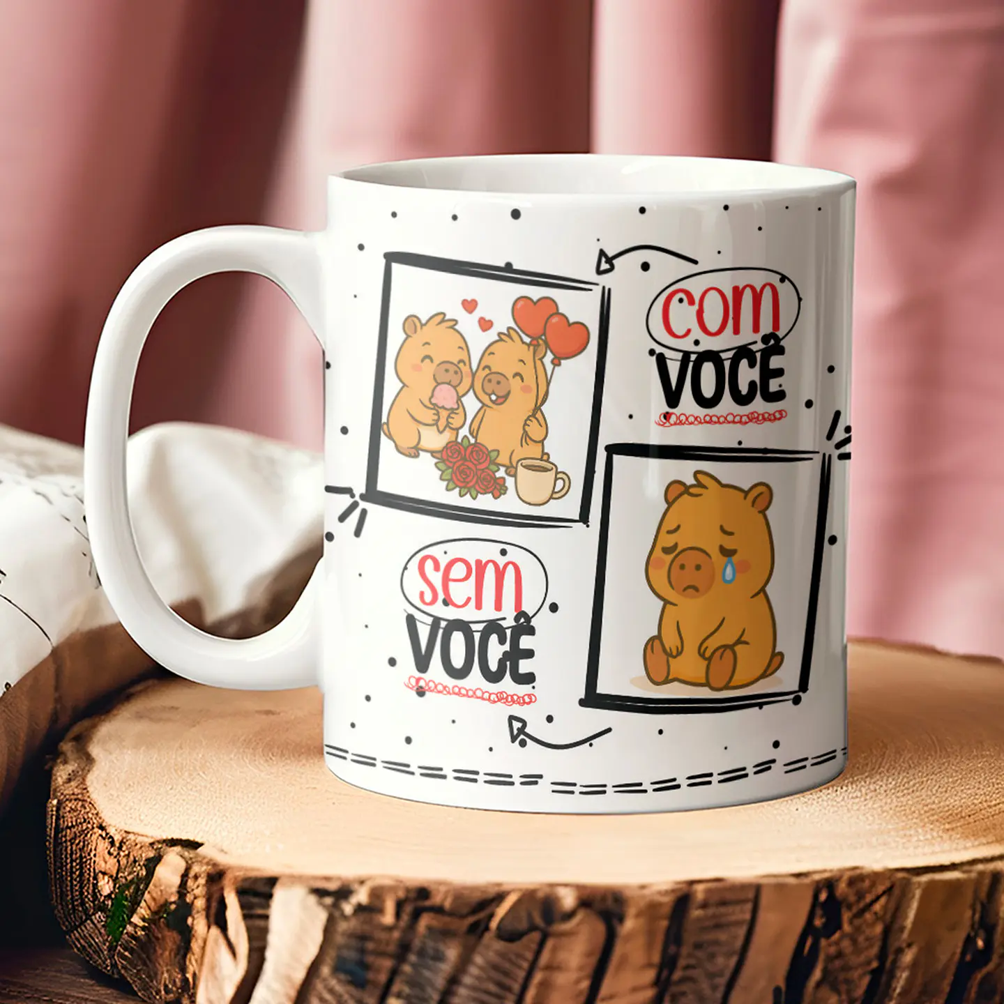 7 Artes para Caneca Dia dos Namorados Capivara Arquivo Editável  5