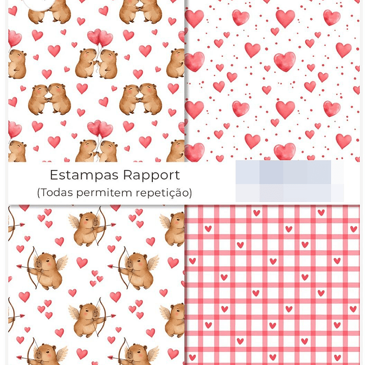 Kit Digital Capivara Apaixonada Dia dos Namorados Png   4