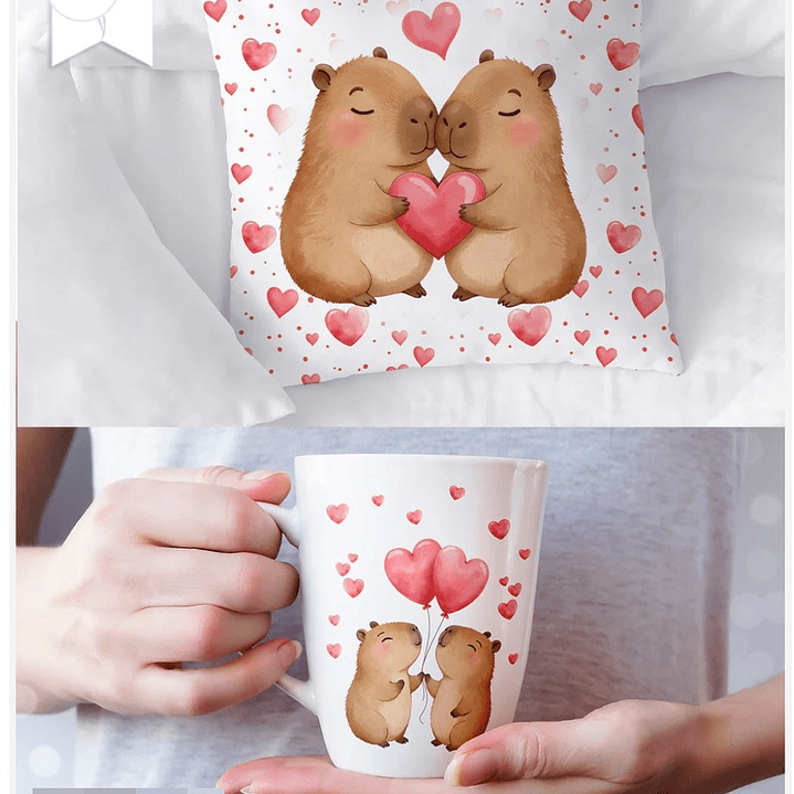 Kit Digital Capivara Apaixonada Dia dos Namorados Png   6