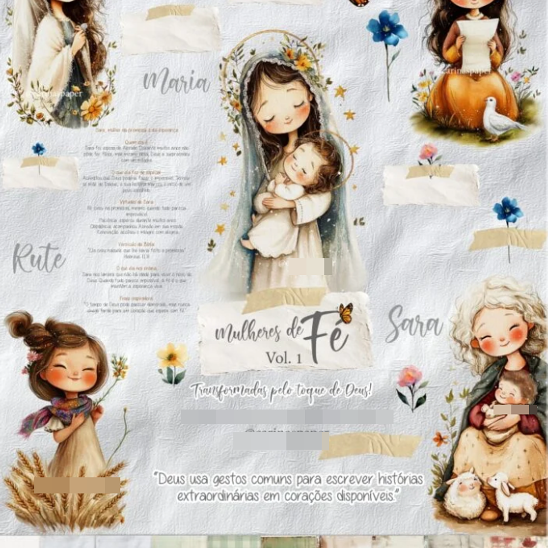 Kit Digital Mulheres de Fé Arquivo em Png   1