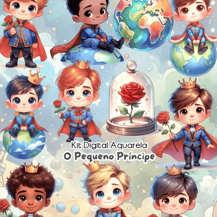 Kit Digital Pequeno Principe Arquivo em Png 1