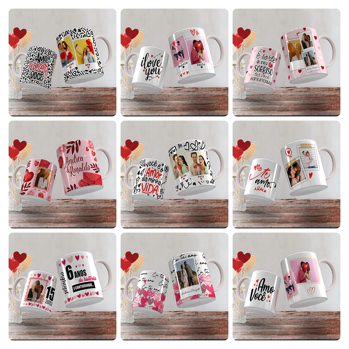 14 Artes para Caneca Dia dos namorados Eu&Voce Arquivo Editável 1