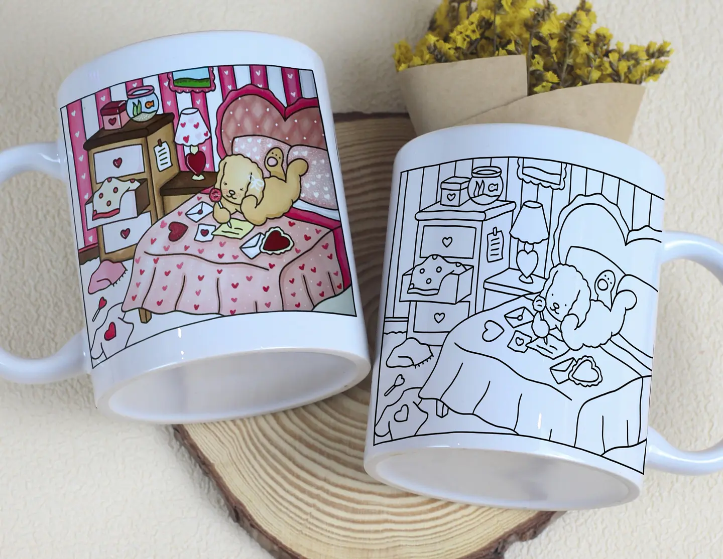 7 Artes para Caneca Bobie  Goods para Pintar Arquivo Editável 1