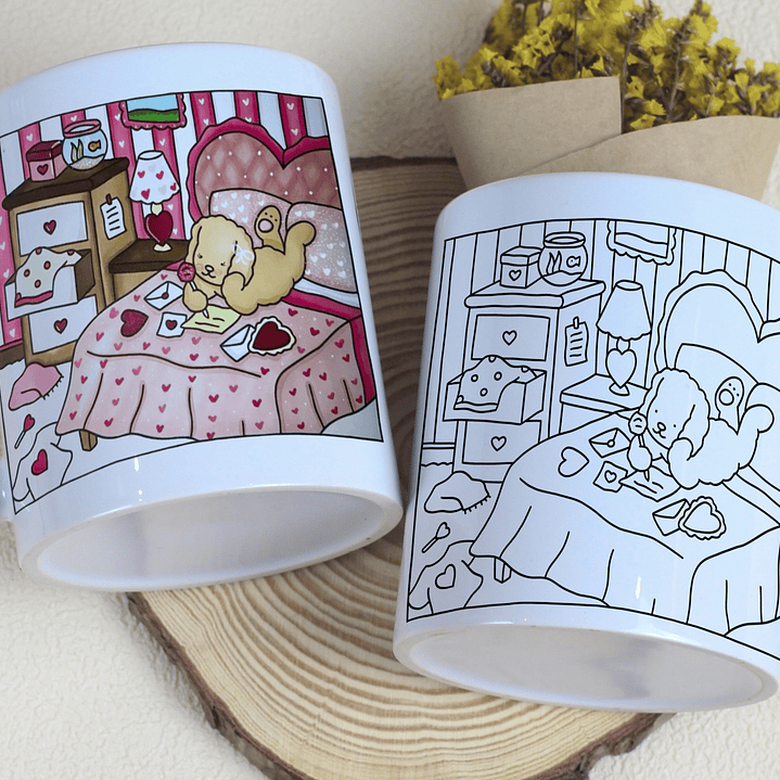 7 Artes para Caneca Bobie  Goods para Pintar Arquivo Editável 1