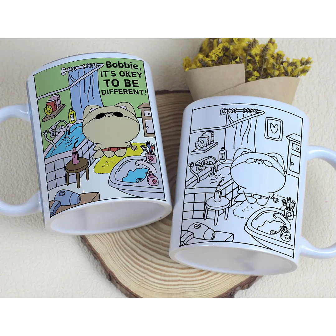 7 Artes para Caneca Bobie  Goods para Pintar Arquivo Editável 2