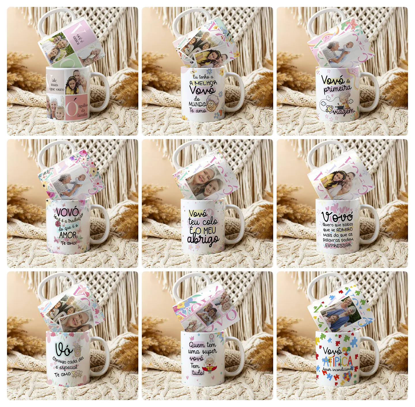 20 Artes para Caneca Dia dos Avós com Foto Arquivo Editável  1