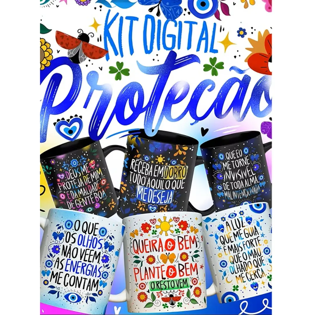 32 Artes para Caneca Olho Grego Proteção Arquivo em Jpg 1