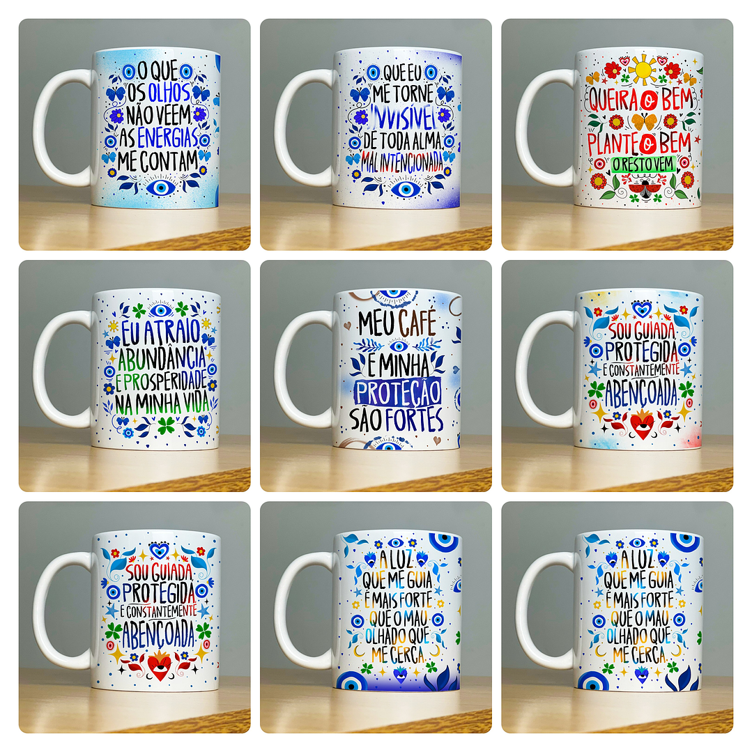 32 Artes para Caneca Olho Grego Proteção Arquivo em Jpg 2