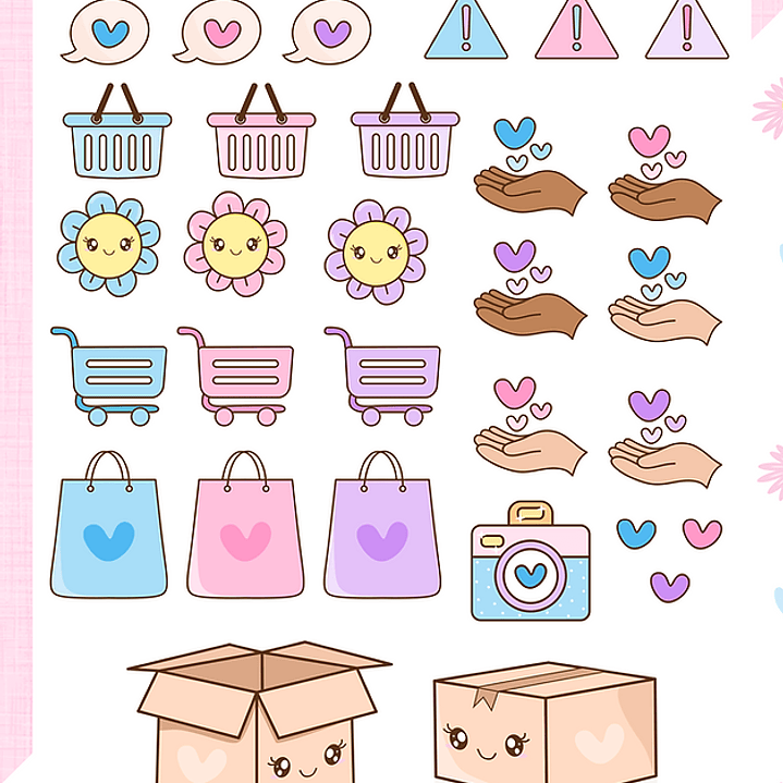 Arquivos prontos para Embalagem fofa Arquivo em Png 7