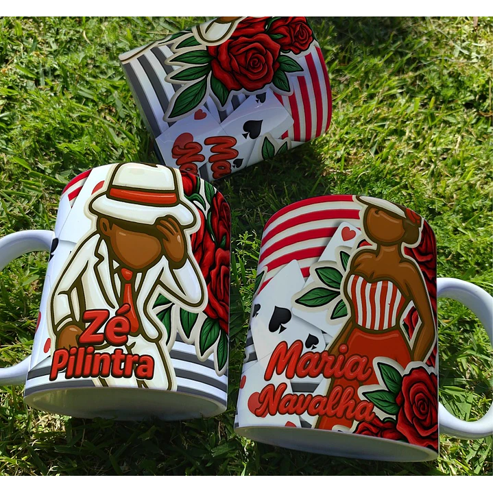 6 Artes para Caneca Zé Pilantra e Maria Navalha Arquivo Editável  3