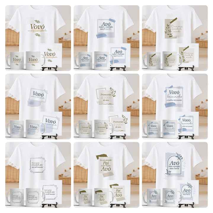54 Artes para Caneca Camisa Azulejo Avós Arquivo Editável   1