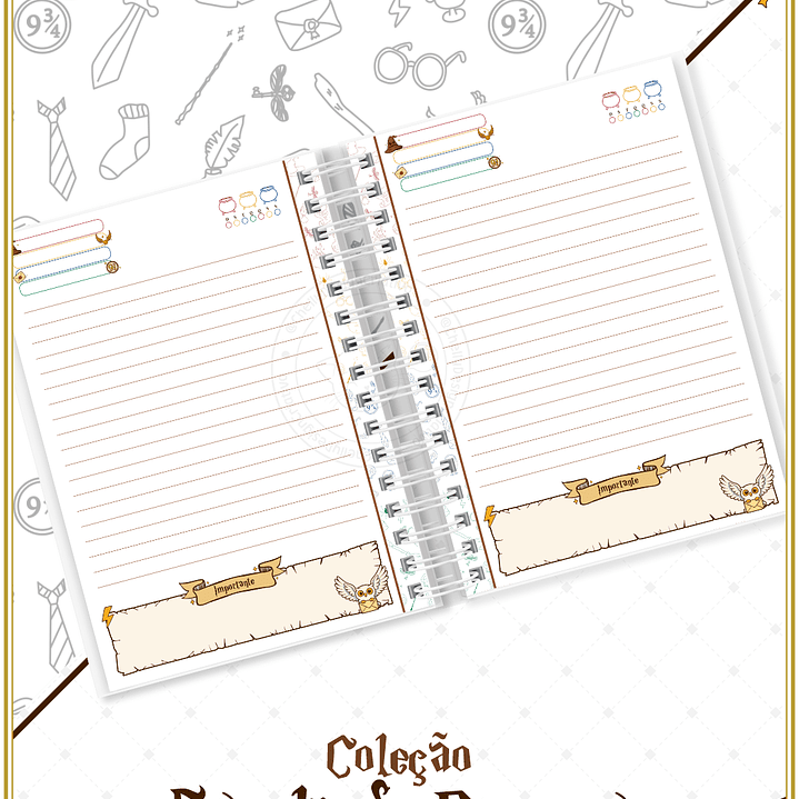 Arquivo Encadernação Herry Potter Coleção Escola de Bruxos Arquivo em Pdf  3