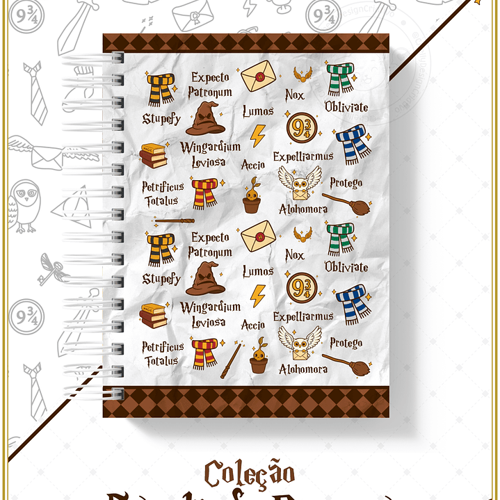 Arquivo Encadernação Herry Potter Coleção Escola de Bruxos Arquivo em Pdf  5