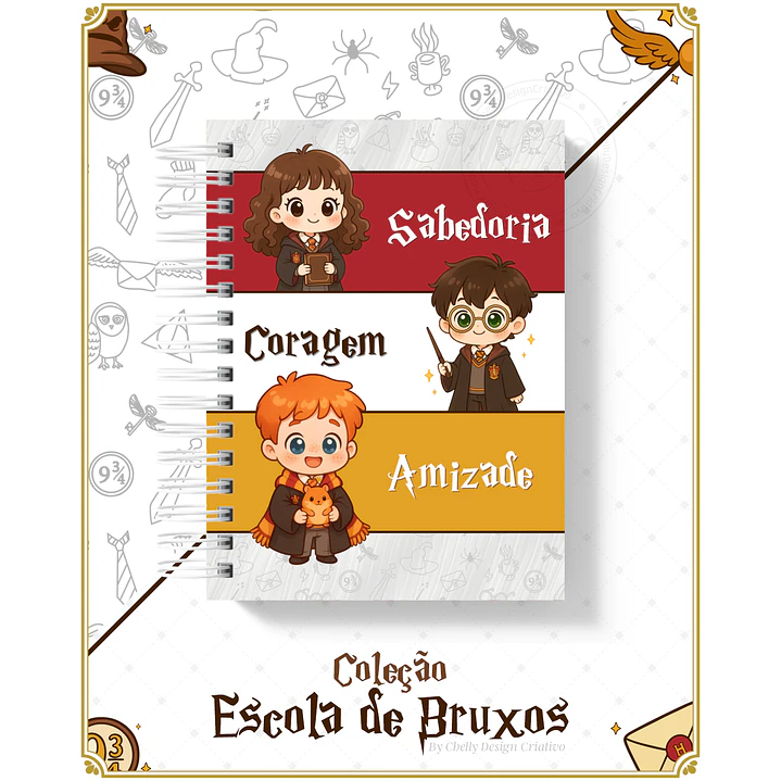 Arquivo Encadernação Herry Potter Coleção Escola de Bruxos Arquivo em Pdf  6