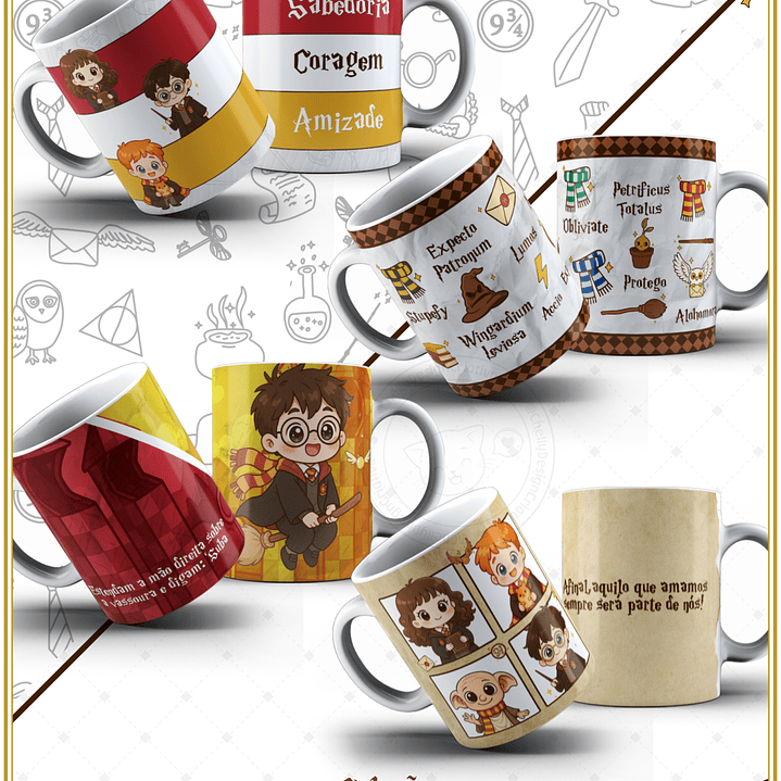 Arquivo Encadernação Herry Potter Coleção Escola de Bruxos Arquivo em Pdf  1