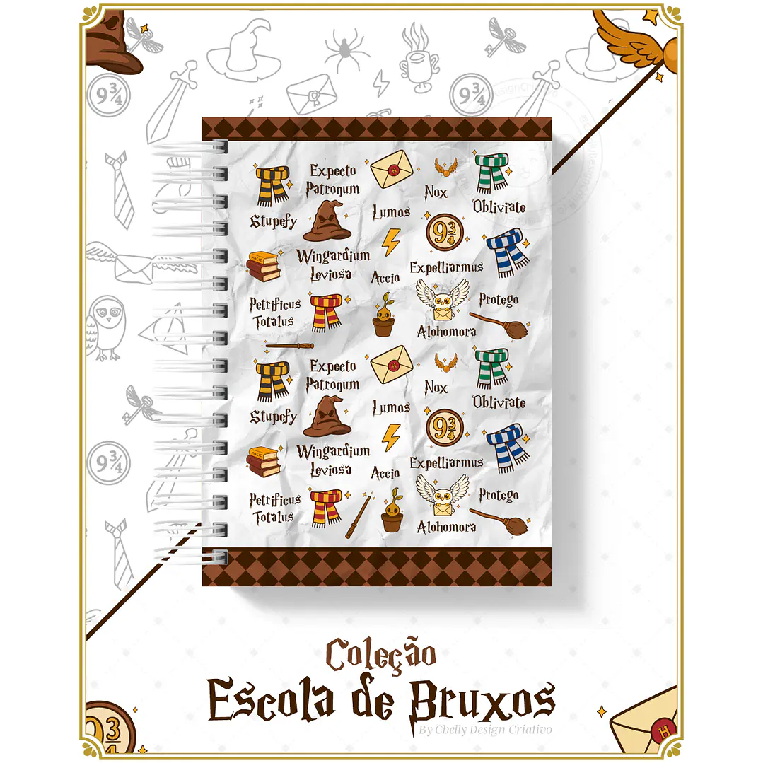Arquivo Encadernação Herry Potter Coleção Escola de Bruxos Arquivo em Pdf  5