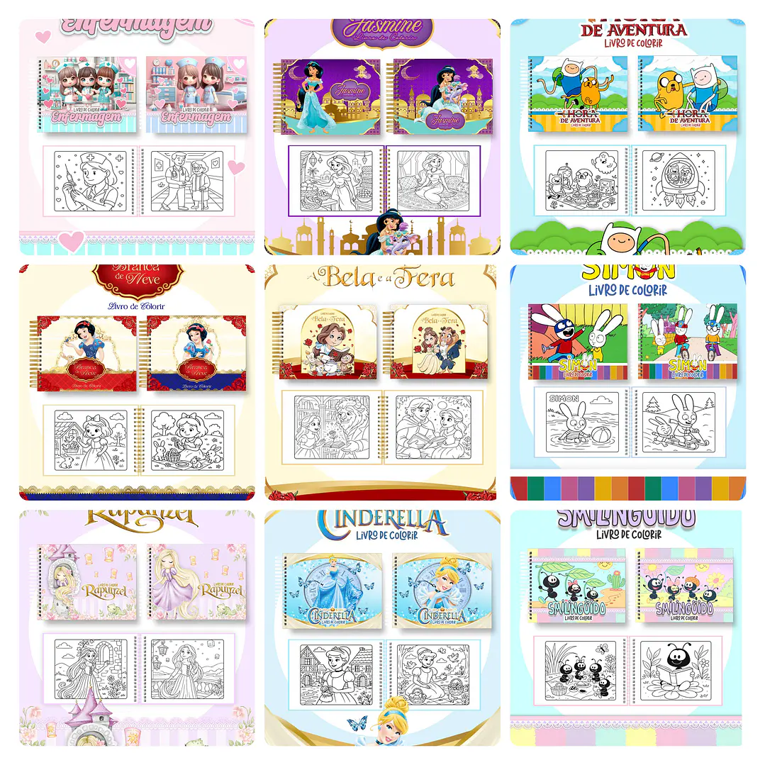 Arquivos Livros para Colorir Personagens Arquivo em Pdf  2