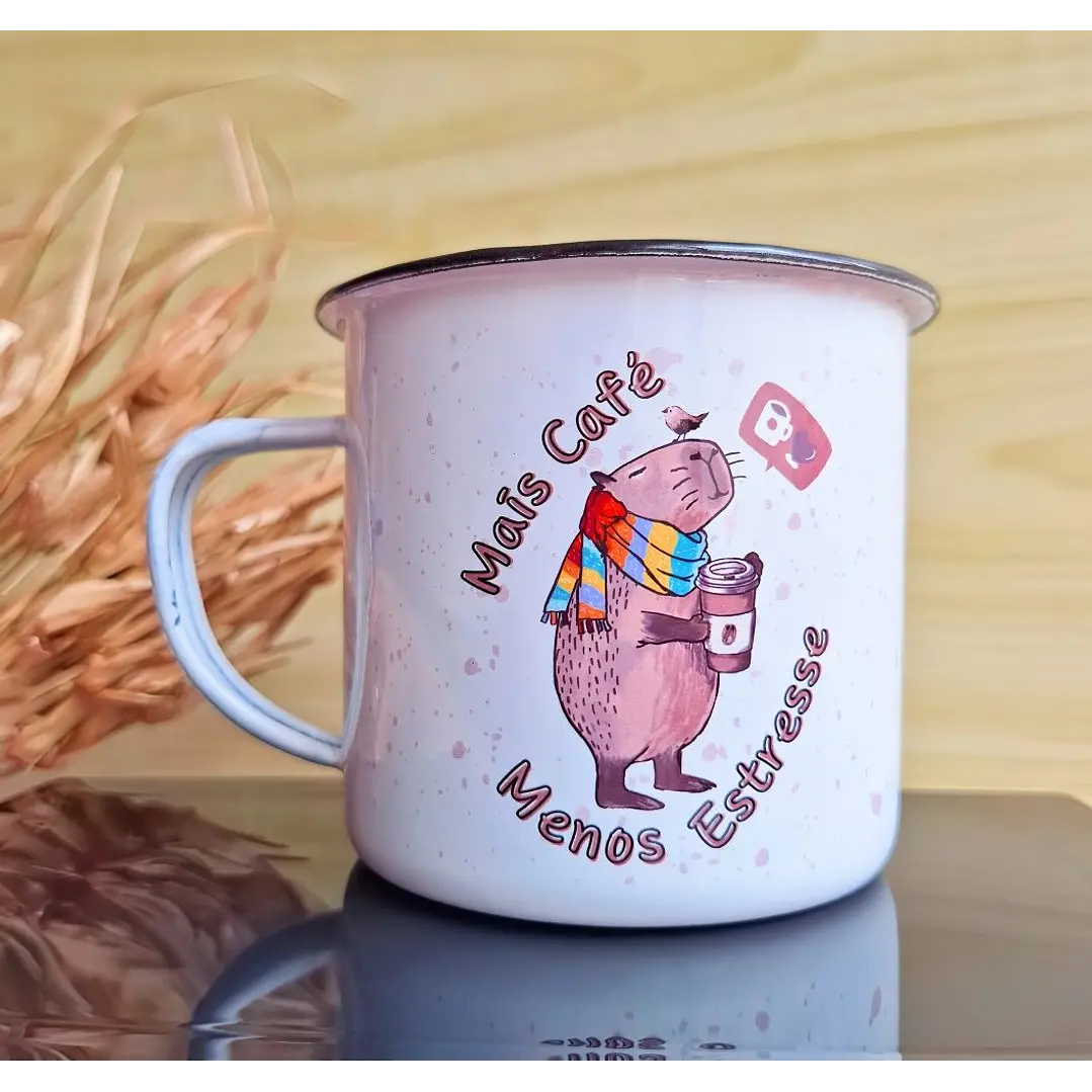 Artes Caneca Mais Café, menos Estresse em Png  1