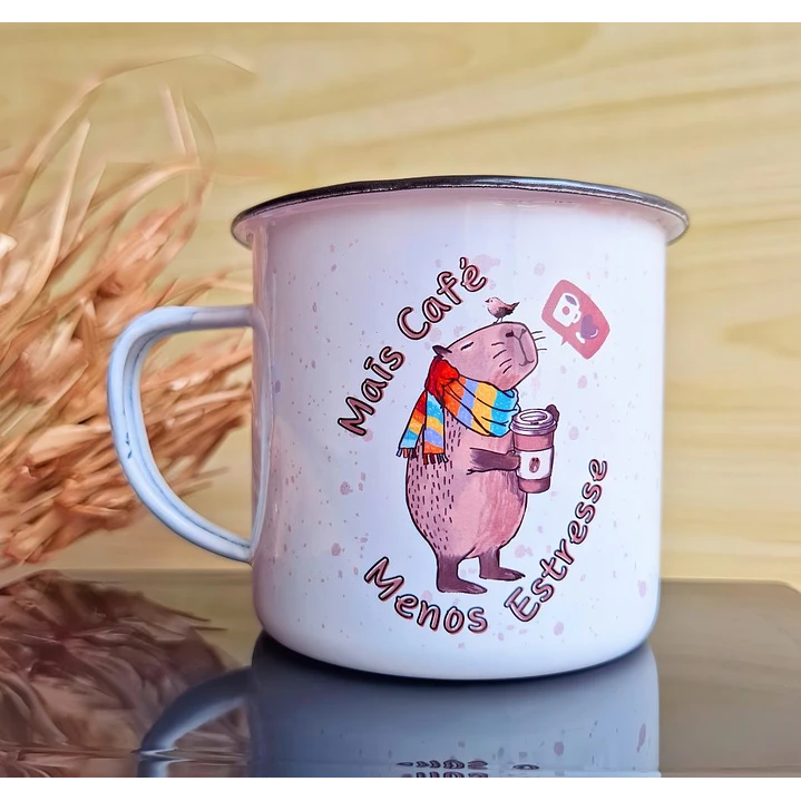 Artes Caneca Mais Café, menos Estresse em Png  1