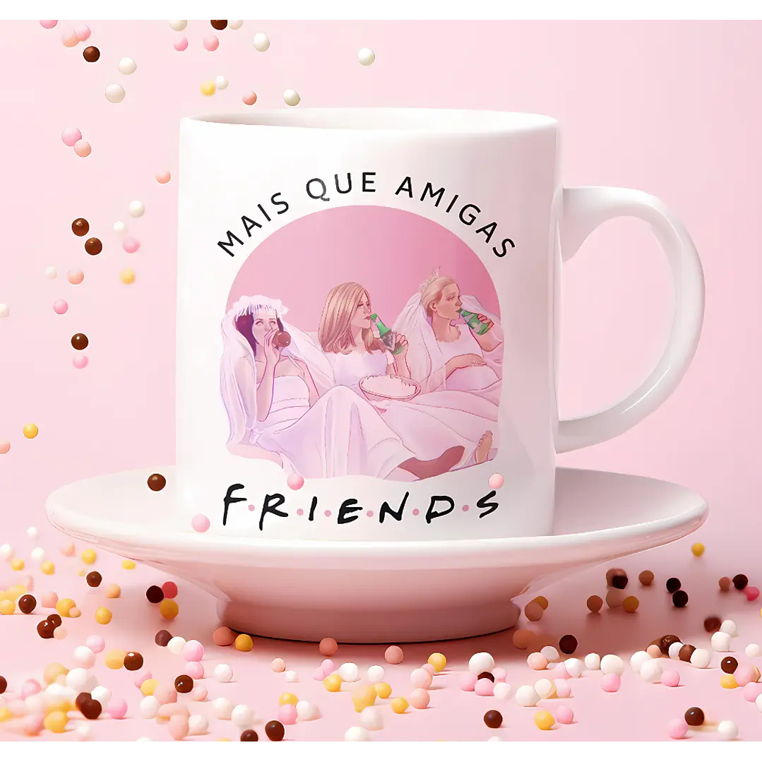 Artes Caneca Mais que amigas, Friends Png 1