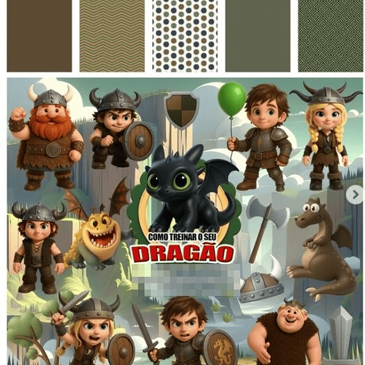 Kit Digital Como Treinar Seu Dragão  em Png  1