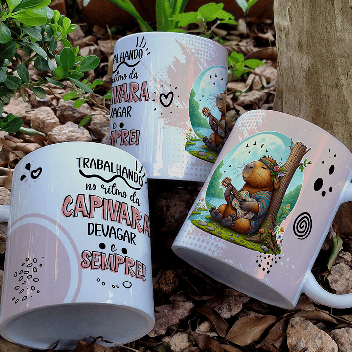 9 Artes para Caneca Frases Capivara Arquivo Editável 5