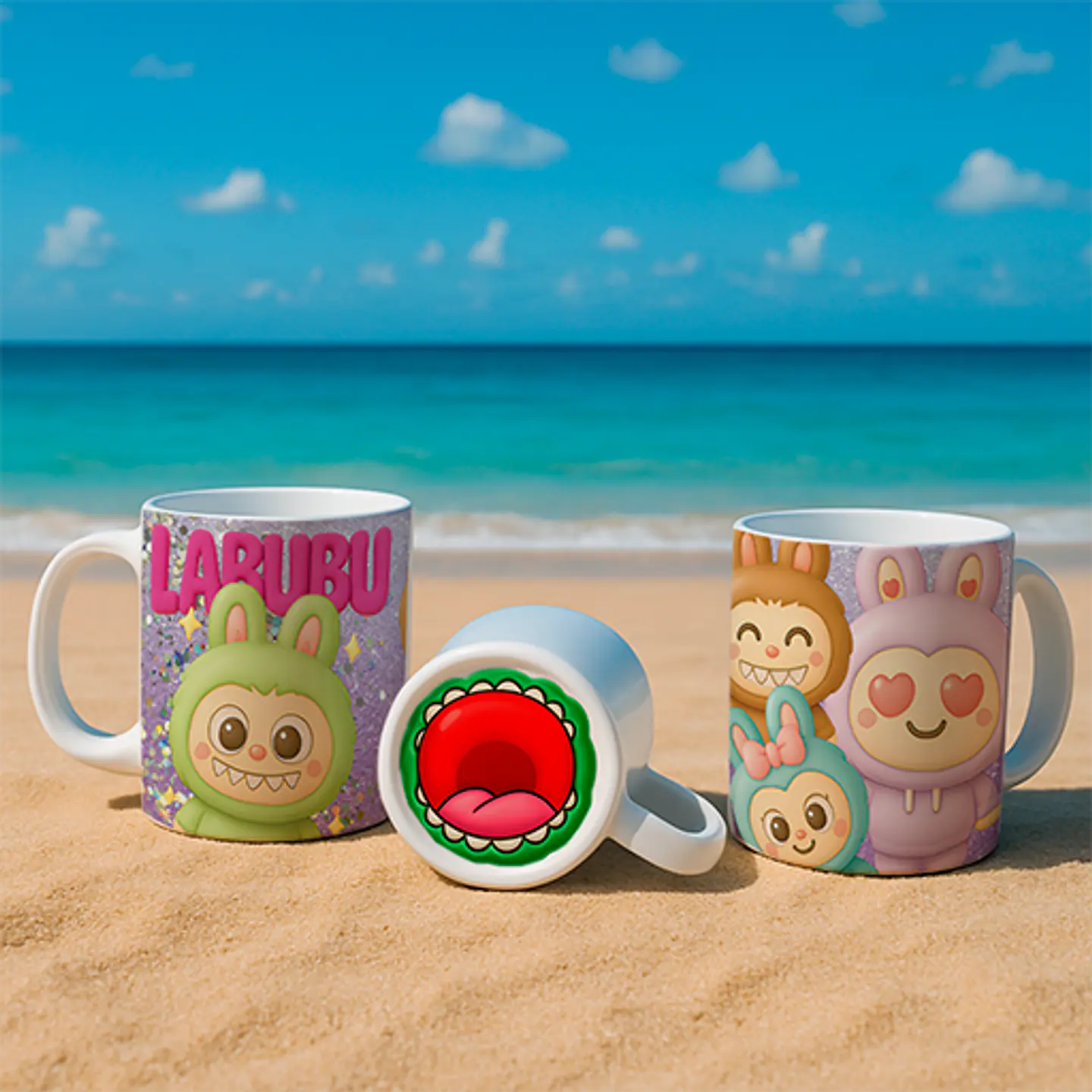 10 Artes para Caneca Labubu Bocão Arquivo Editável  8