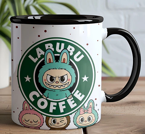 10 Artes para Caneca Labubu Starbucks Arquivo Editável 