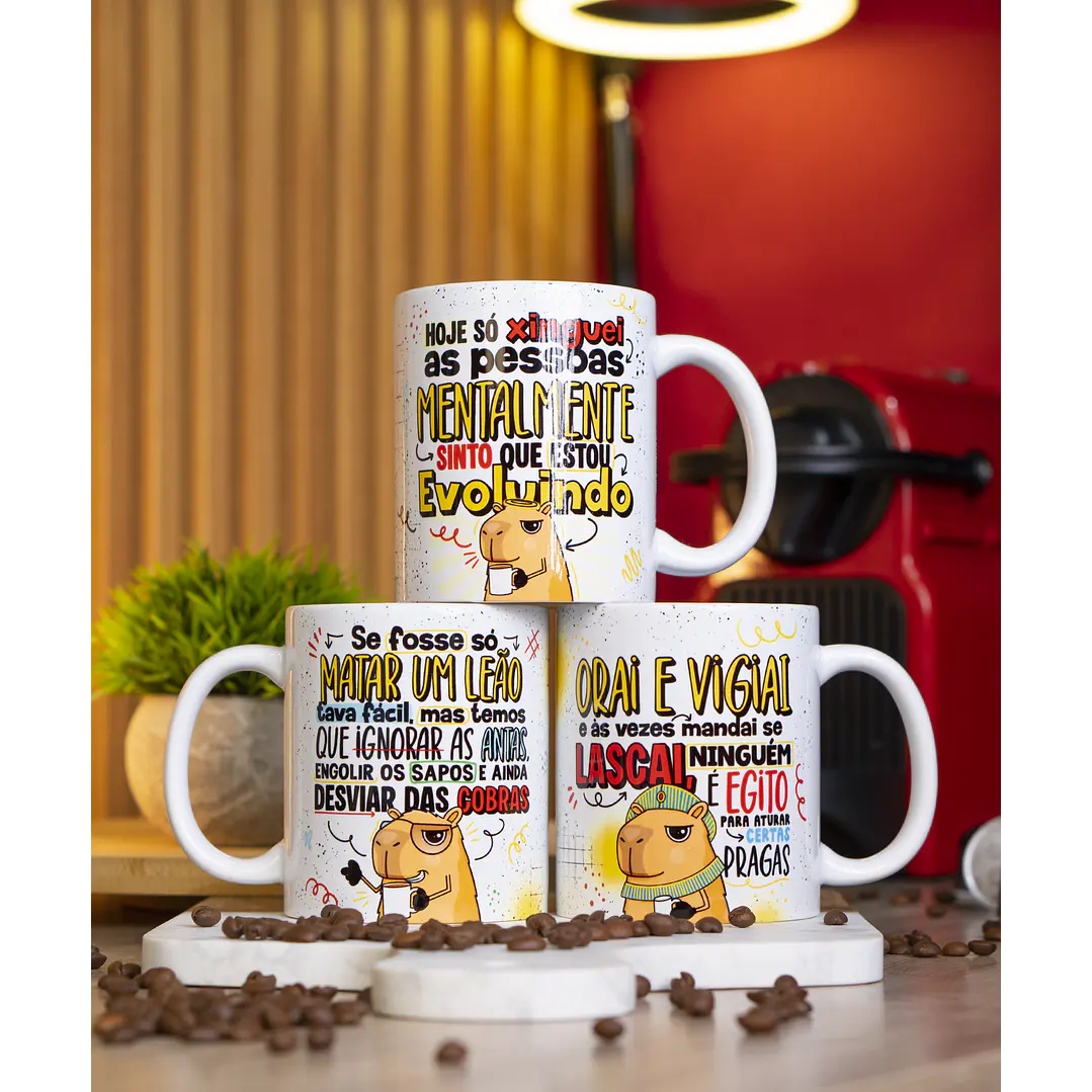 15 Artes para Caneca Capivaras Humoradas Arquivo em Png  2