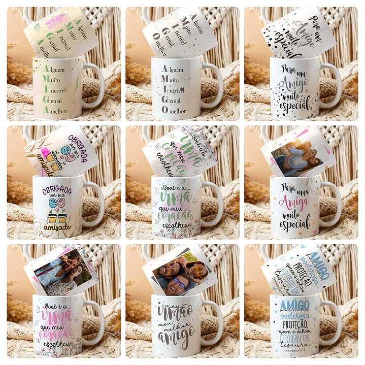 24 Artes para Caneca Amizade Arquivo editável 1