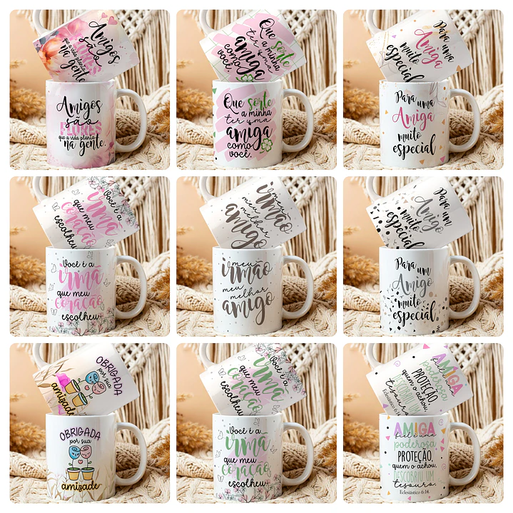 24 Artes para Caneca Amizade Arquivo editável 3