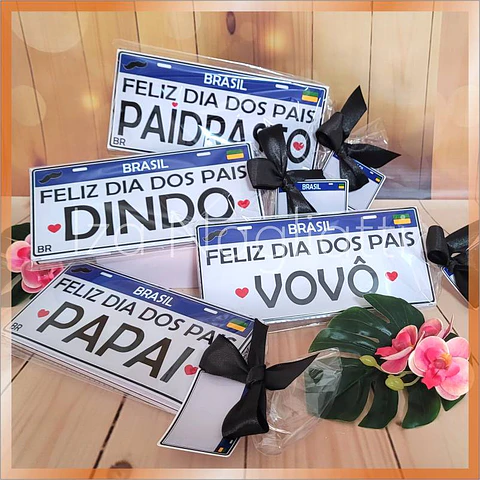 Caixinha para Placa de Carro Barra de chocolate Dia dos Pais Arquivo de Corte em PNG e PDF para Baixar