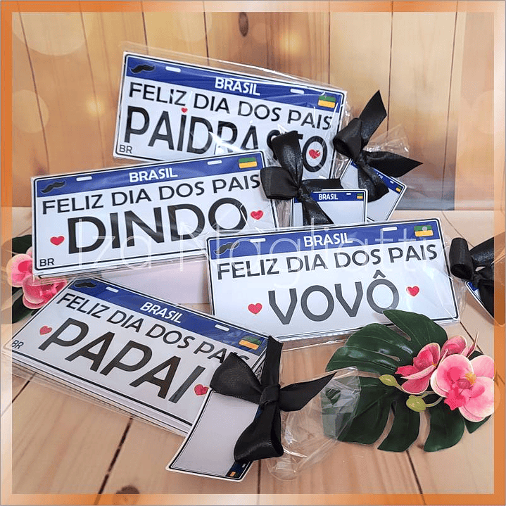 Caixinha para Placa de Carro Barra de chocolate Dia dos Pais Arquivo de Corte em PNG e PDF para Baixar 1