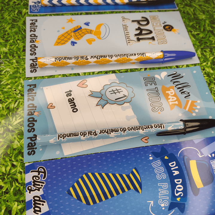 Card para Caneta Tradicional Dia dos Pais Arquivo de Corte em PNG e PDF para Baixar 1