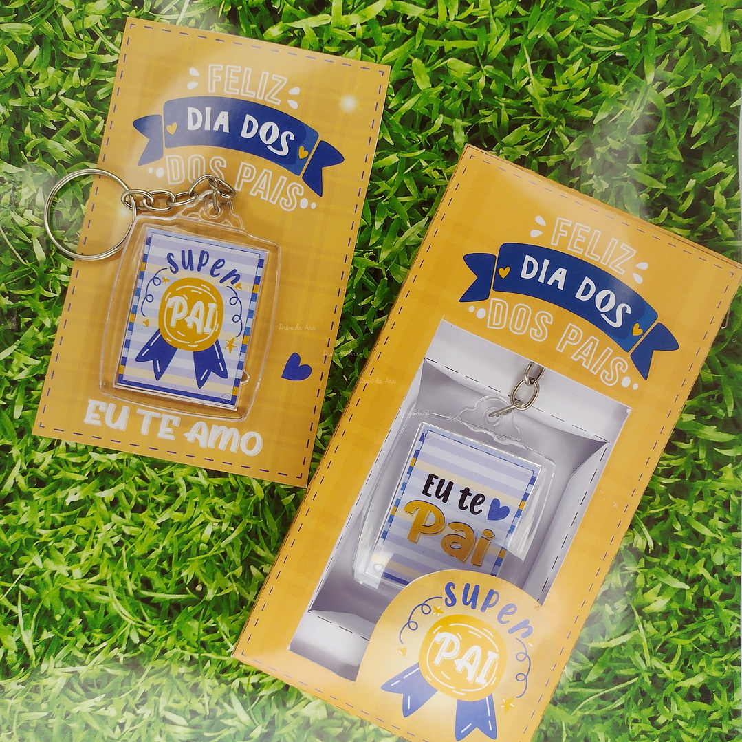Card para Chaveiro Dia dos Pais Arquivo de Corte em PNG e PDF para Baixar 1