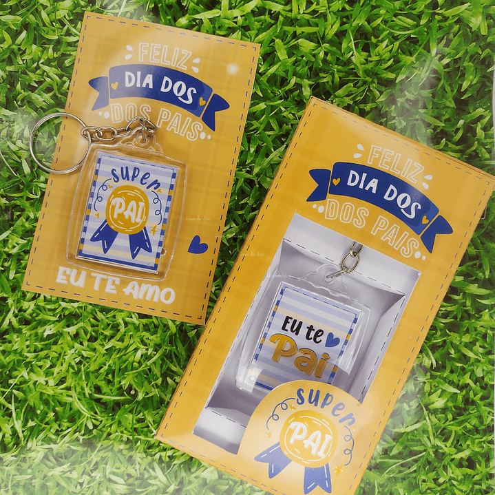 Card para Chaveiro Dia dos Pais Arquivo de Corte em PNG e PDF para Baixar 1