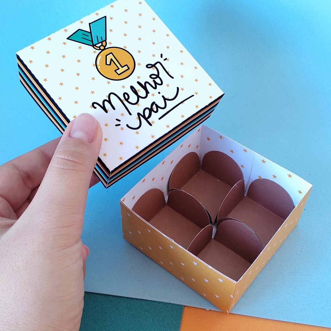 Caixa Sabonete Doces Dia dos Pais Arquivo de Corte em PDF e Png para Baixar 3