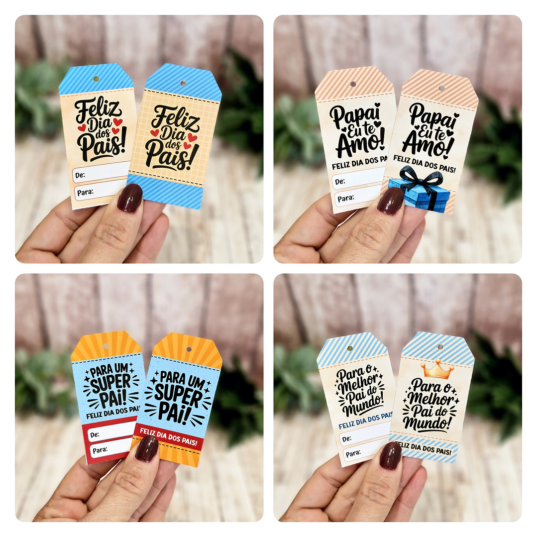 Tags Dia dos Pais Arquivo de Corte em PDF e Png para Baixar 1