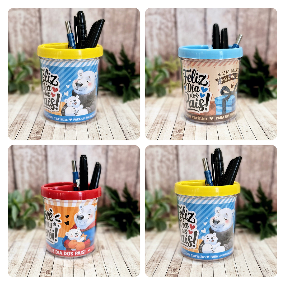 Porta lapis acrilico Dia dos Pais Arquivo de Corte em PDF e Png para Baixar 1