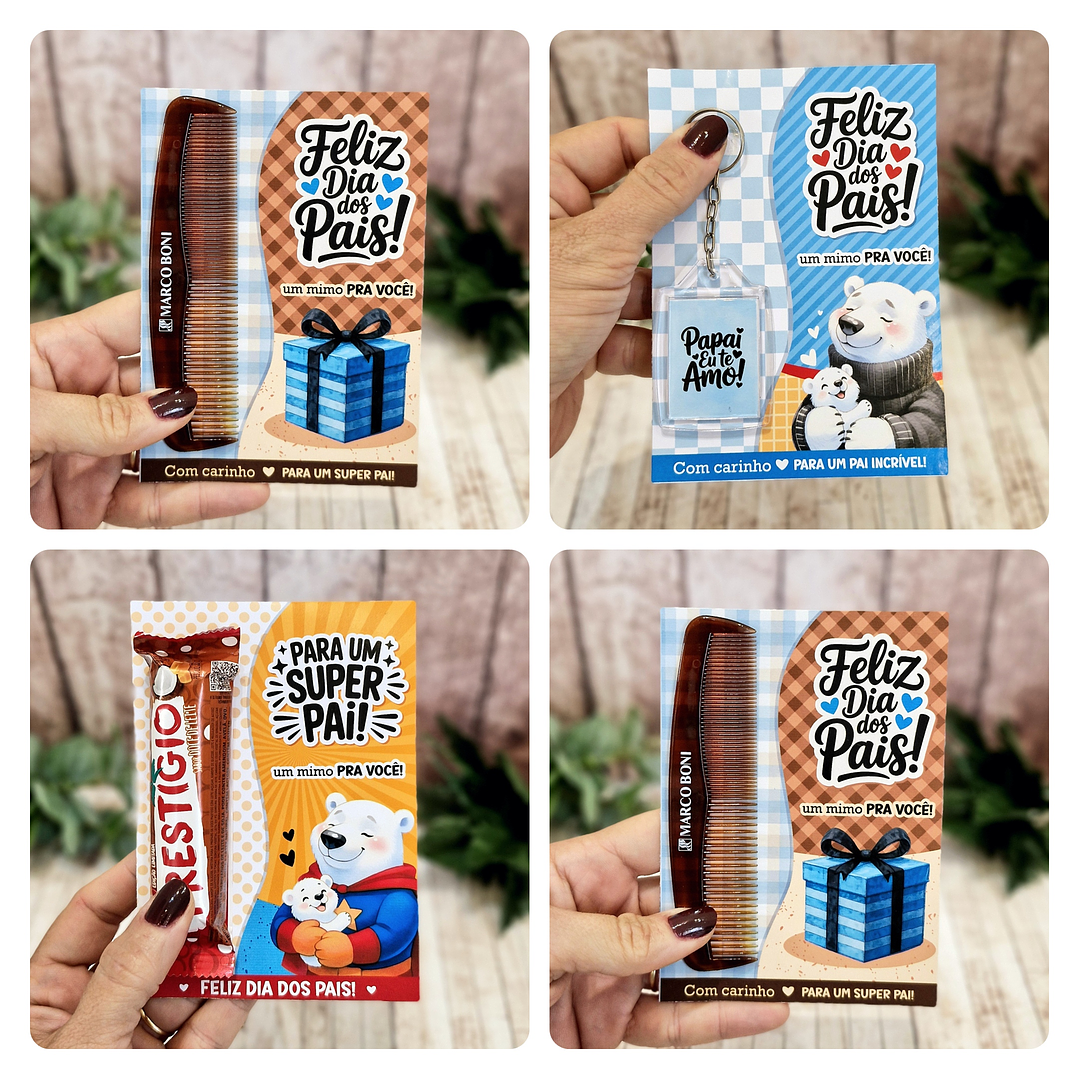 Card pente chaveiro Dia dos Pais Arquivo de Corte em PDF e Png para Baixar 1