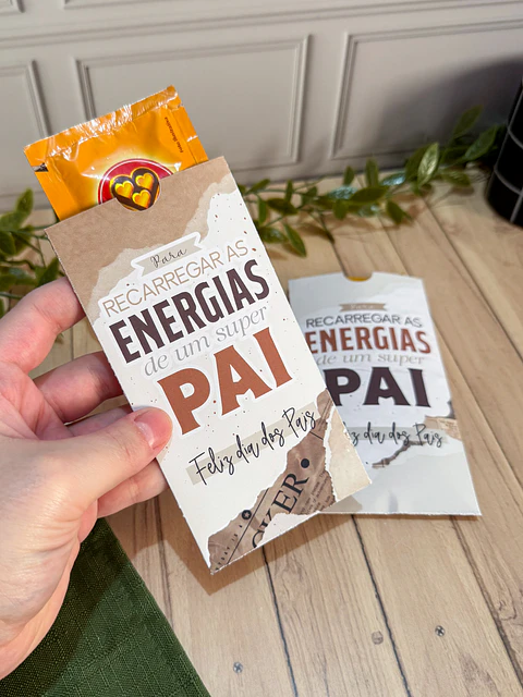 Porta sachê café Dia dos Pais Arquivo de Corte em PDF e Png para Baixar